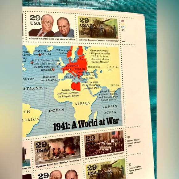 Sheet of USPS 1941 War of the Worlds Stamps - Picture 11 of 11